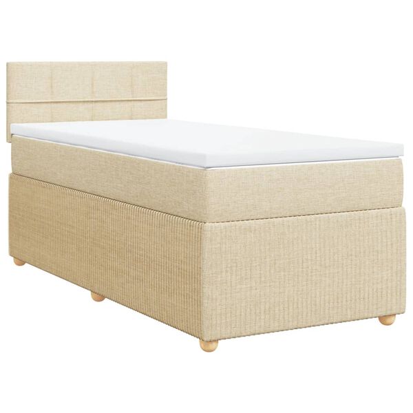 vidaXL &Kappa;&rho;&epsilon;&beta;ά&tau;&iota; Boxspring &mu;&epsilon; &Sigma;&tau;&rho;ώ&mu;&alpha; &Kappa;&rho;&epsilon;&mu; 80 x 200 &epsilon;&kappa;. &Upsilon;&phi;&alpha;&sigma;&mu;ά&tau;&iota;&nu;&omicron;