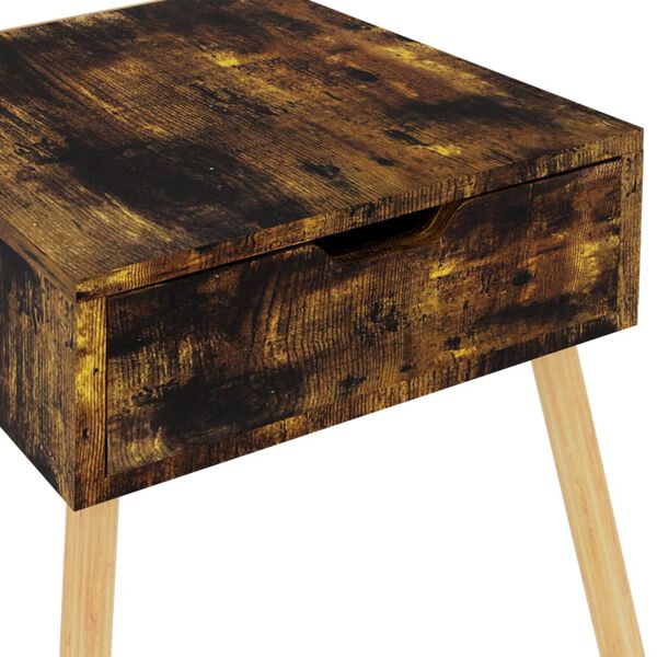 vidaXL Κομοδίνο Καπνιστή Δρυς 40 x 40 x 56 εκ. από Επεξεργασμένο Ξύλο