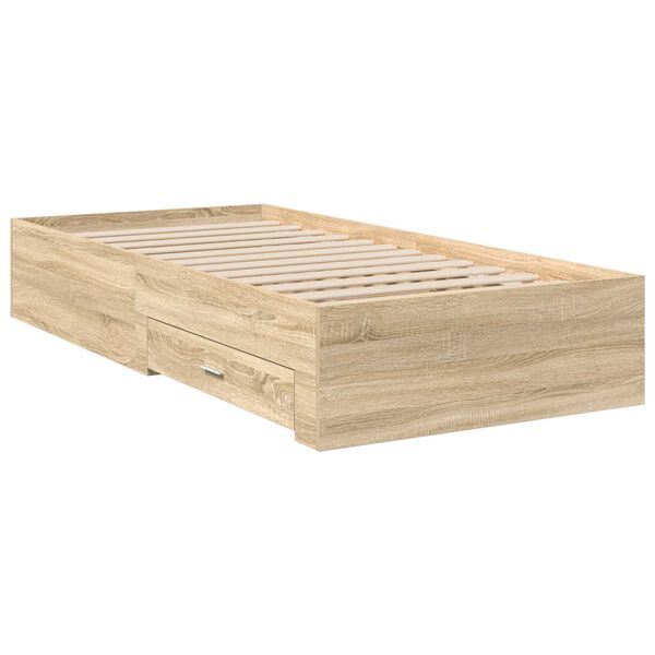 vidaXL Κρεβάτι Sonoma Oak 90x190 εκ Επεξεργασμένο Ξύλο