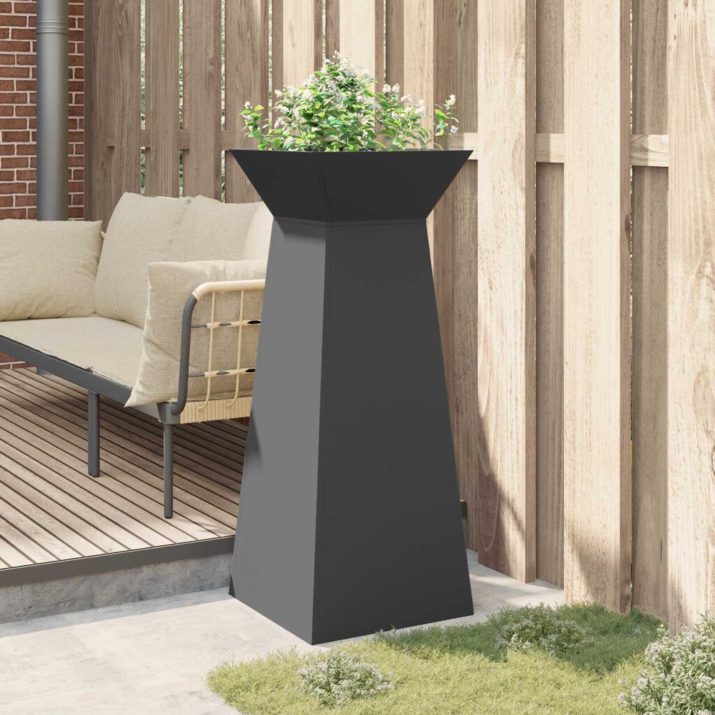 vidaXL Στήριγμα Φυτών Μαύρο Μέταλλο 40 x 40 x 101 cm Διακοσμητικά Ένθετα