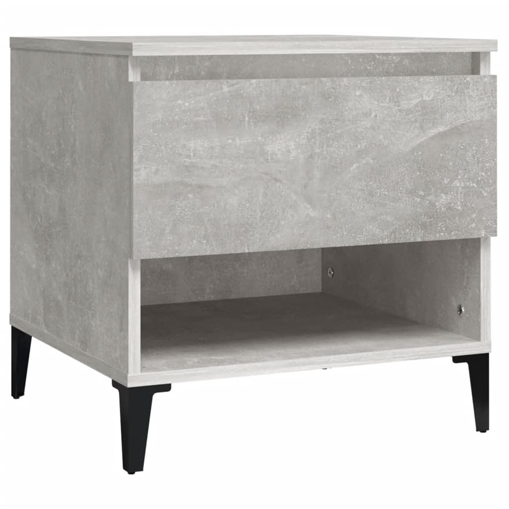 vidaXL Βοηθητικό Τραπέζι Γκρι Σκυροδ. 50x46x35 εκ. Επεξεργασμένο Ξύλο
