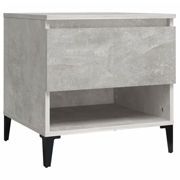 vidaXL Βοηθητικό Τραπέζι Γκρι Σκυροδ. 50x46x35 εκ. Επεξεργασμένο Ξύλο