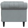 vidaXL Πολυθρόνα Chesterfield Ανοιχτό Γκρι Υφασμάτινη