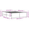 vidaXL Πλαίσιο Κρεβατιού Μαύρο 140x200 εκ. Επεξεργ. Ξύλο και Μέταλλο