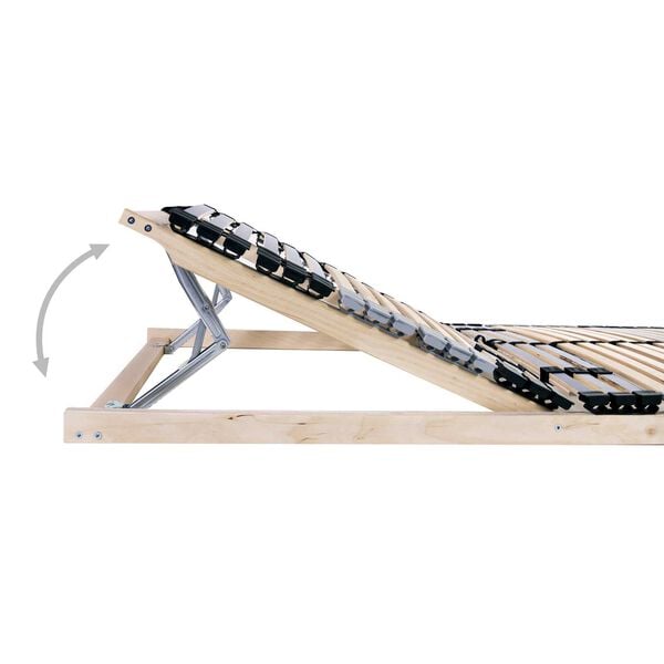 vidaXL Βάση κρεβατιού με λάμες Καφέ 70 x 190 cm Ξύλο και Μέταλλο