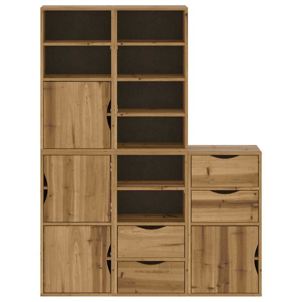 vidaXL Πλαϊνά ντουλάπια 5 τεμ. ODDA 40x24x79 εκ. από Μασίφ Ξύλο Πεύκου