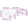 vidaXL Καναπές Κρεβάτι Γωνιακός Αν. Γκρι 275x140x70 εκ. Υφασμάτινος