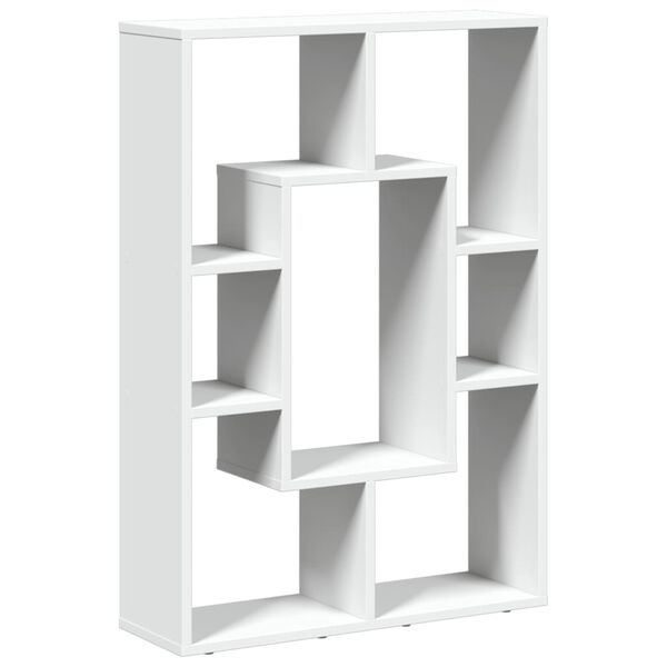 vidaXL Βιβλιοθήκη Λευκή 63x20x90 εκ. από Επεξεργασμένο Ξύλο