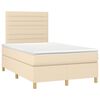 vidaXL &Kappa;&rho;&epsilon;&beta;ά&tau;&iota; Boxspring &mu;&epsilon; &Sigma;&tau;&rho;ώ&mu;&alpha; &Kappa;&rho;&epsilon;&mu; 120x190 &epsilon;&kappa;. &Upsilon;&phi;&alpha;&sigma;&mu;ά&tau;&iota;&nu;&omicron;