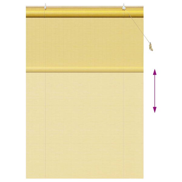 vidaXL Ρολά και Σκίες Παραθύρων Κίτρινο 140 x 220 cm Μπαμπού