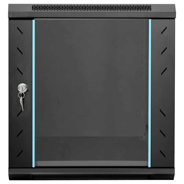 vidaXL Ντουλάπα δικτύου με αποθήκευση Μαύρο 53 x 60 x 60 εκ Ατσάλι