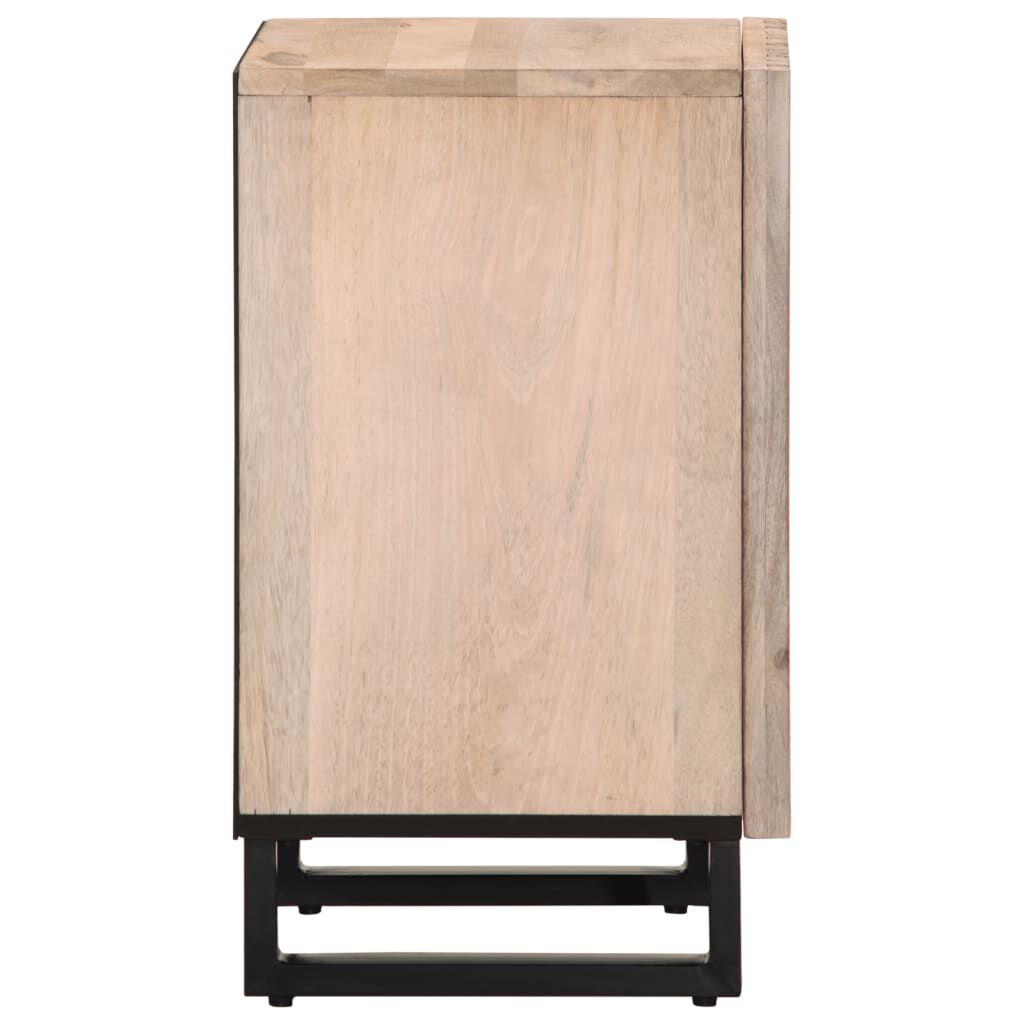 vidaXL Ντουλάπι Μπάνιου 38x34x58 εκ. από Μασίφ Ξύλο Μάνγκο