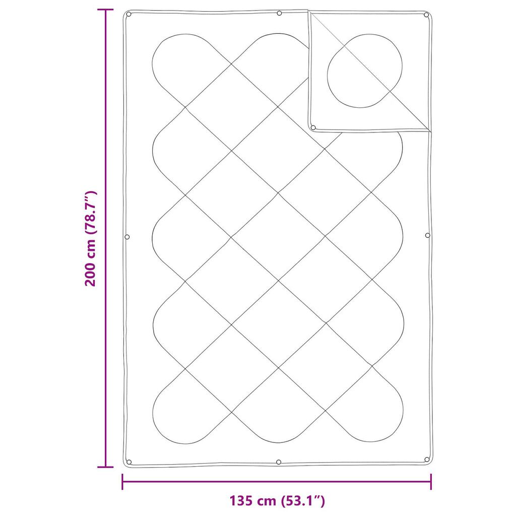 vidaXL Διπλό με Μαξιλάρι 2 pcs Λευκό 135 x 200 cm Μικροΐνες