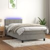 vidaXL &Kappa;&rho;&epsilon;&beta;ά&tau;&iota; Boxspring &mu;&epsilon; &Sigma;&tau;&rho;ώ&mu;&alpha; & LED &Alpha;&nu;.&Gamma;&kappa;&rho;&iota; 90x200 &epsilon;&kappa;. &Beta;&epsilon;&lambda;&omicron;ύ&delta;&iota;&nu;&omicron;