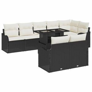vidaXL &Sigma;&epsilon;&tau; &kappa;&alpha;&theta;&iota;&sigma;&tau;&iota;&kappa;&omicron;ύ &mu;&epsilon; &mu;&alpha;&xi;&iota;&lambda;ά&rho;&iota; 9 pcs &Mu;&alpha;ύ&rho;&omicron; &Pi;&omicron;&lambda;&upsilon; &rho;ά&tau;&alpha;&nu;