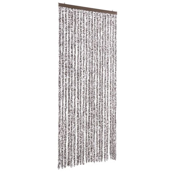 vidaXL Σήτα - Κουρτίνα Πόρτας Καφέ / Μπεζ 90 x 200 εκ. από Σενίλ