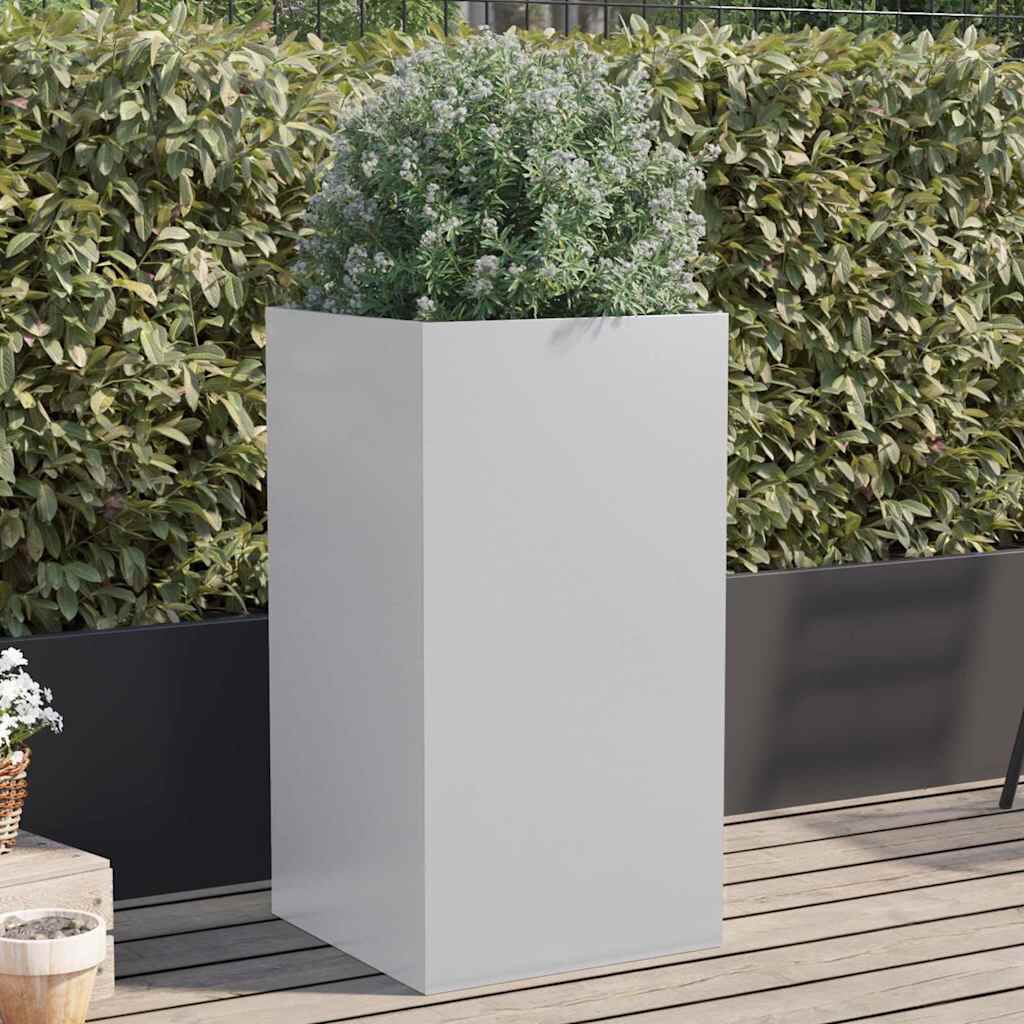 vidaXL Ζαρντινιέρα Ασημί 42x38x75 εκ. από Γαλβανισμένο Χάλυβα