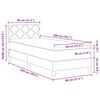 vidaXL Κρεβάτι με ελατήρια με στρώμα Μπλε 80 x 200 cm ύφασμα