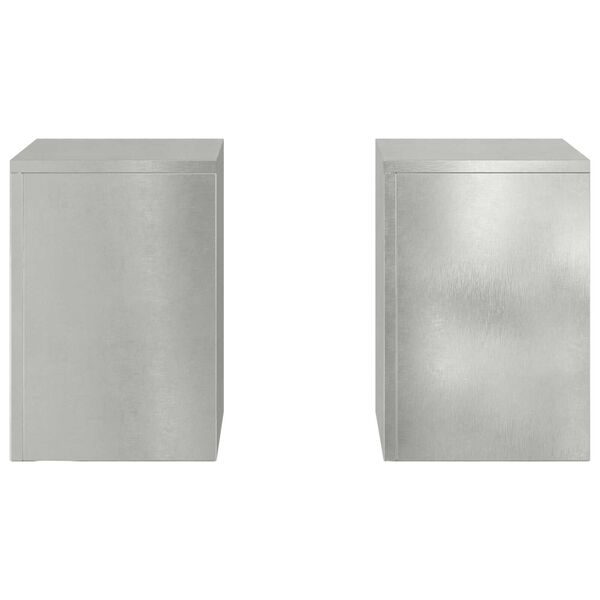 VidaXL Στήριγμα Φυτών Εξωτερικού Χώρου 2 τμχ 24x24x35 εκ Ανοξείδωτο ατσάλι