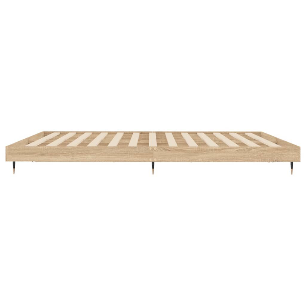 vidaXL Πλαίσιο Κρεβατιού Χωρ. Στρώμα Sonoma Δρυς 200x200 εκ. Επ. Ξύλο