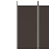 vidaXL Διαχωριστικό Δωματίου με 5 Πάνελ Καφέ 250x220 εκ. από Ύφασμα