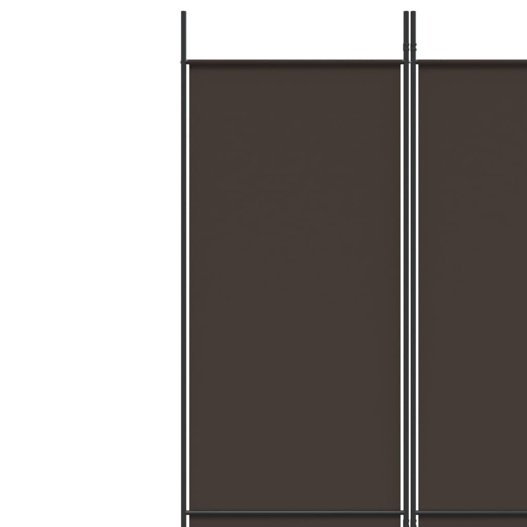 vidaXL Διαχωριστικό Δωματίου με 5 Πάνελ Καφέ 250x220 εκ. από Ύφασμα