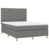vidaXL &Kappa;&rho;&epsilon;&beta;ά&tau;&iota; Boxspring &mu;&epsilon; &Sigma;&tau;&rho;ώ&mu;&alpha; & LED &Sigma;&kappa;.&Gamma;&kappa;&rho;&iota; 140x190&epsilon;&kappa;. &Upsilon;&phi;&alpha;&sigma;&mu;ά&tau;&iota;&nu;&omicron;