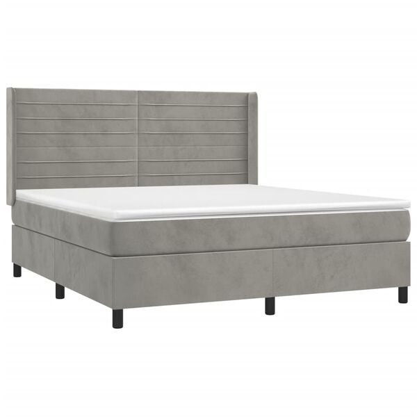 vidaXL &Kappa;&rho;&epsilon;&beta;ά&tau;&iota; Boxspring &mu;&epsilon; &Sigma;&tau;&rho;ώ&mu;&alpha; & LED &Alpha;&nu;.&Gamma;&kappa;&rho;&iota; 160x200 &epsilon;&kappa;. &Beta;&epsilon;&lambda;&omicron;ύ&delta;&iota;&nu;&omicron;