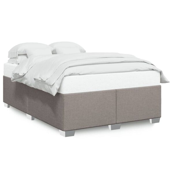vidaXL Σκελετός Κρεβατιού Χωρίς Στρώμα Taupe 140x200 εκ. Υφασμάτινο