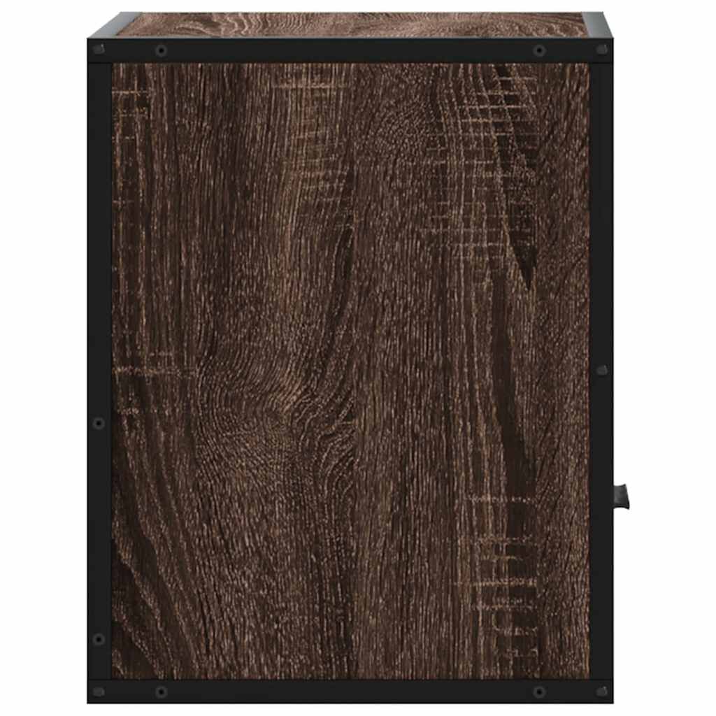 vidaXL Κομοδίνο επίτοιχο ντουλάπι καφέ δρυς 40x31x39,5 cm