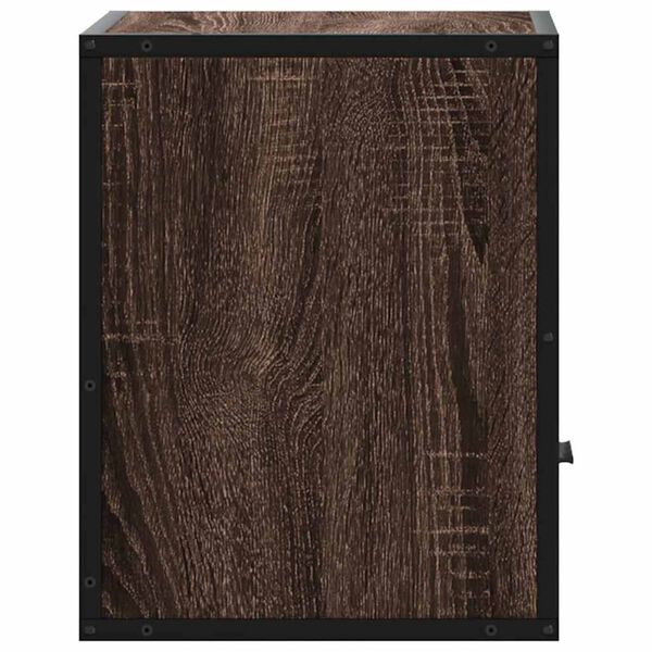 vidaXL Κομοδίνο επίτοιχο ντουλάπι καφέ δρυς 40x31x39,5 cm
