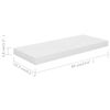 vidaXL Ράφι Τοίχου Γυαλιστερό Άσπρο 60x23,5x3,8 εκ. MDF