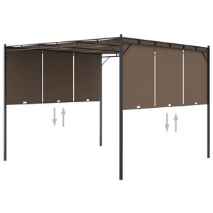 vidaXL &Kappa;&iota;ό&sigma;&kappa;&iota; &Kappa;ή&pi;&omicron;&upsilon; Taupe 3 x 3 x 2,25 &mu;. &mu;&epsilon; &Pi;&lambda;&alpha;ϊ&nu;ή &Kappa;&omicron;&upsilon;&rho;&tau;ί&nu;&alpha;