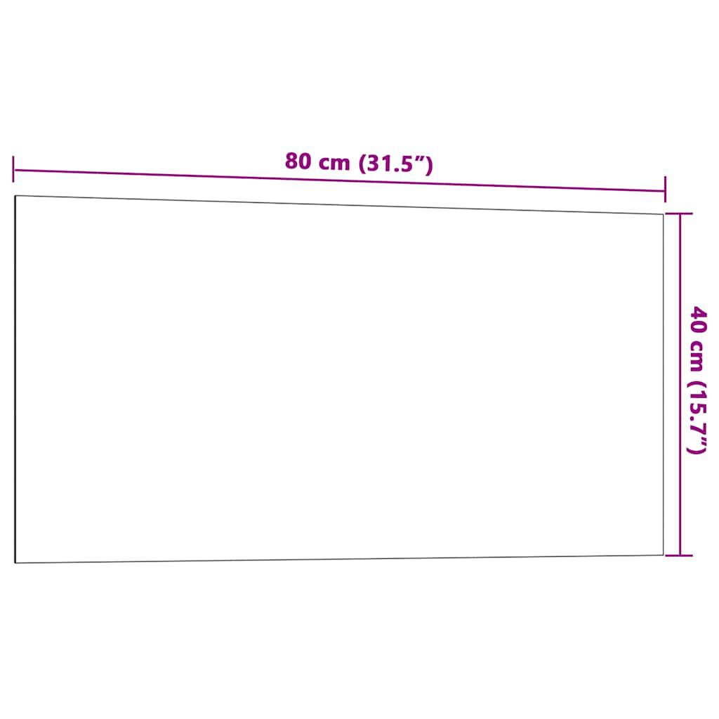 vidaXL Πίνακας Επιτοίχιος Μαγνητικός Μαύρος 80 x 40 εκ. Ψημένο Γυαλί