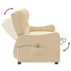 vidaXL Πολυθρόνα Μασάζ Ανακλινόμενη 2 Θέσεων Κρεμ Υφασμάτινη