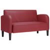 vidaXL Καναπές Loveseat Μπορντό 110 εκ. Συνθετικό δέρμα