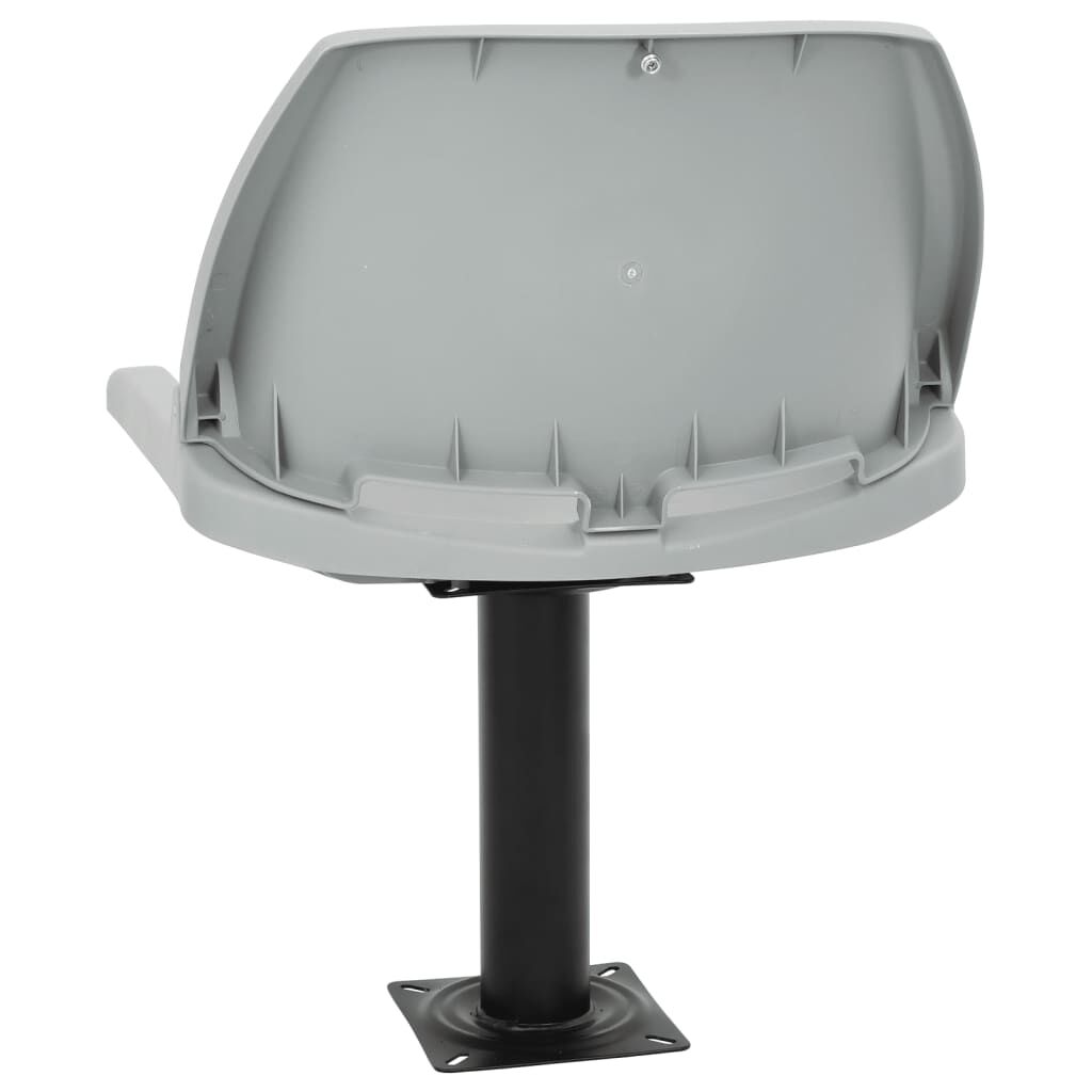 vidaXL Κάθισμα Σκάφους Πτυσσόμ. 2 τεμ. Γκρι 48x51x41 εκ Χωρίς Μαξιλάρι