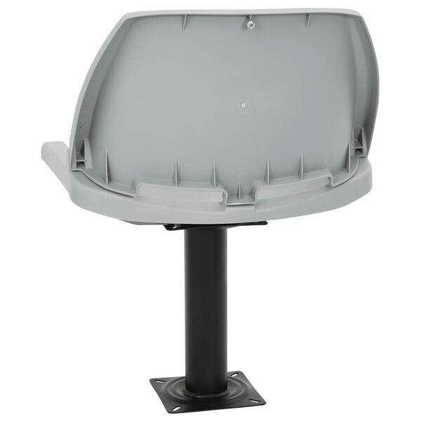 vidaXL Κάθισμα Σκάφους Πτυσσόμ. 2 τεμ. Γκρι 48x51x41 εκ Χωρίς Μαξιλάρι