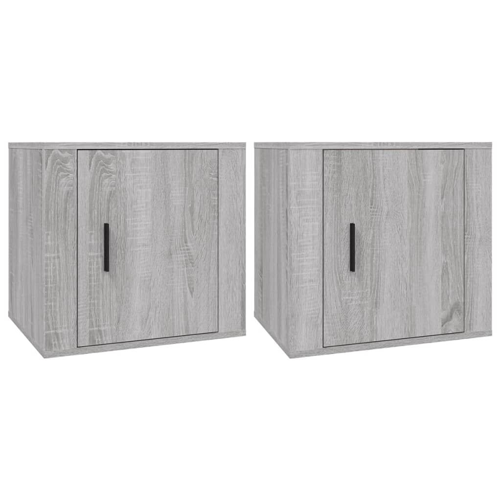 vidaXL Κομοδίνα 2 τεμ. Γκρι Sonoma 50x39x47 εκ.