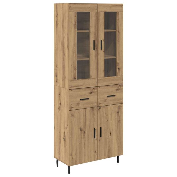 vidaXL Highboard &mu;&epsilon; &sigma;&upsilon;&rho;&tau;ά&rho;&iota; 2 pcs Artisan Oak &Epsilon;&pi;&epsilon;&xi;&epsilon;&rho;&gamma;&alpha;&sigma;&mu;έ&nu;&omicron; &xi;ύ&lambda;&omicron;