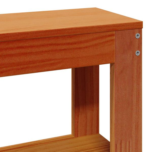 vidaXL Πλαίσιο Κρεβατιού με Κεφαλάρι Μελί 150x200εκ. Μασίφ Ξύλο Πεύκου