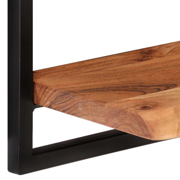 vidaXL Ράφια Τοίχου 2 Τεμ. 40x24x35 εκ. Μασίφ Ξύλο Ακακίας & Ατσάλι