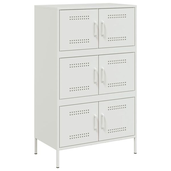 vidaXL Ντουλάπι Λευκό 68x39x113 εκ. από Ατσάλι