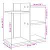 vidaXL Έπιπλο Οργάνωσης Γραφείου Γκρι Σκυρ. 42x21,5x42 εκ Επεξ. Ξύλο