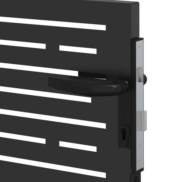 vidaXL Πύλη Κήπου Μαύρο 105 x 100 εκ. Ατσάλι με Επικάλυψη Πούδρας