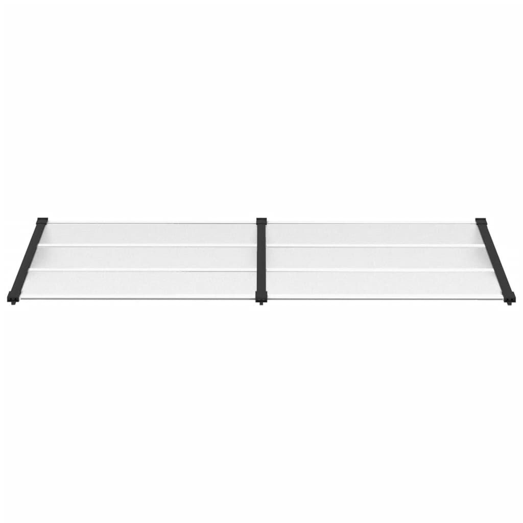 vidaXL Στέγαστρο Πόρτας Μαύρο & Διαφανές 239x90 εκ από Πολυκαρβονικό
