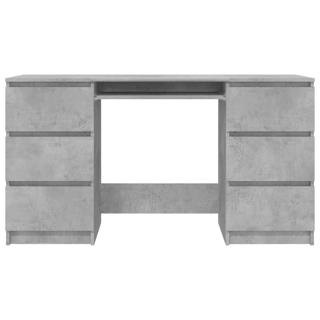 vidaXL Γραφείο Γκρι του Σκυροδέματος 140 x 50 x 77 εκ. από Επεξ. Ξύλο
