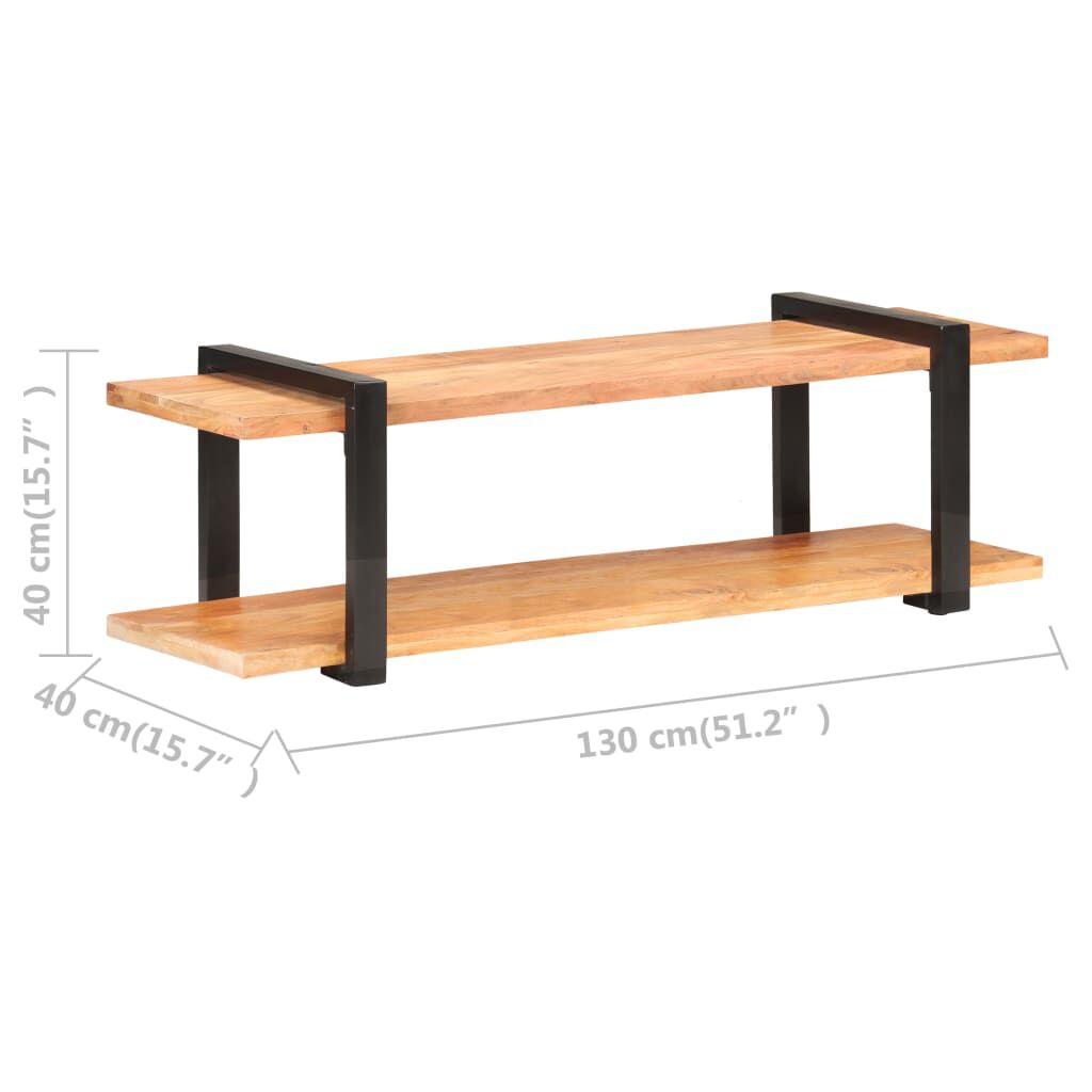 vidaXL Έπιπλο Τηλεόρασης 130 x 40 x 40 εκ. από Μασίφ Ξύλο Ακακίας