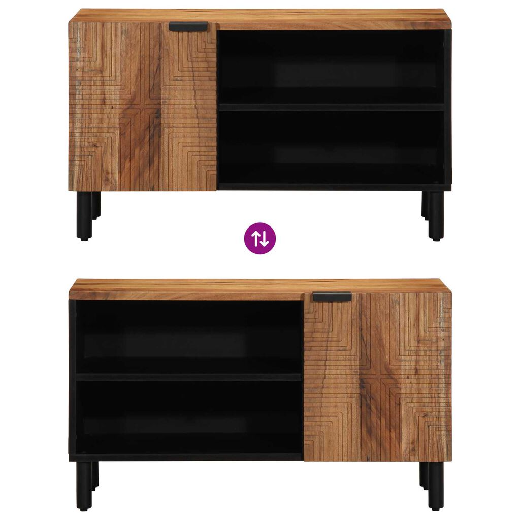 vidaXL Ντουλάπα Τηλεόρασης Καφέ 80 x 31.5 x 46 cm Μασίφ ξύλο ακακίας