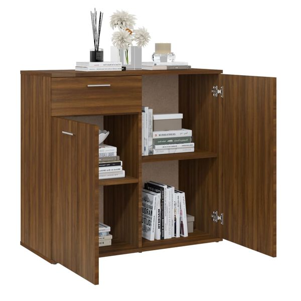 vidaXL Ντουλάπι Καφέ Δρυς 80 x 36 x 75 εκ. Επεξεργασμένο Ξύλο